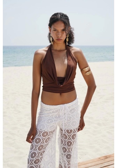 Degaje Yaka Crop Kahverengi