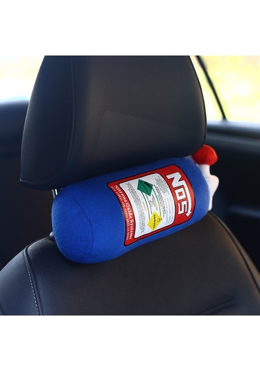 Reedark "nos Oksit Yastık - Araba Başlık Yastığı, Mavi Peluş Dekoratif Yastık"