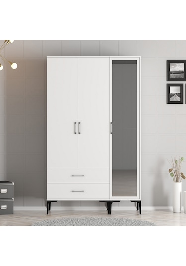 Variant Kumsal 3 Kapılı Rt Gardrop - Beyaz / Beyaz