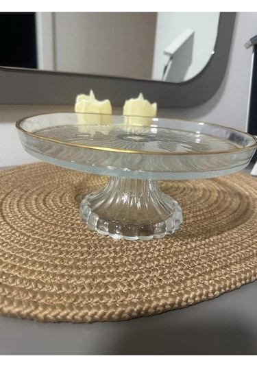 Palermo Ayaklı Kek Pasta Kurabiye Tatlı Sunum Tabağı 21cm