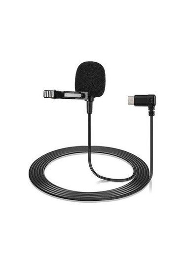 Besthome1 Sjcam Spor Kamerası Kragı Mikrofonu - Sj20/c200pro Uyumlu, Tüp Şarjlı, Tüm Yönlü, 1.5m Kablolu Siyah Siyah