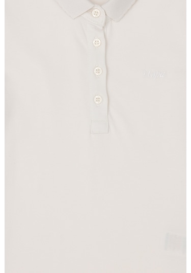 U.S. Polo Assn. Kız Çocuk Ekru Polo Yaka Basic Tişört 50288501-VR019