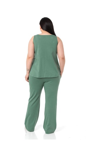 Büyük Beden Penye Mint Yeşili Eşofman Takımı-mint Mint Yeşili