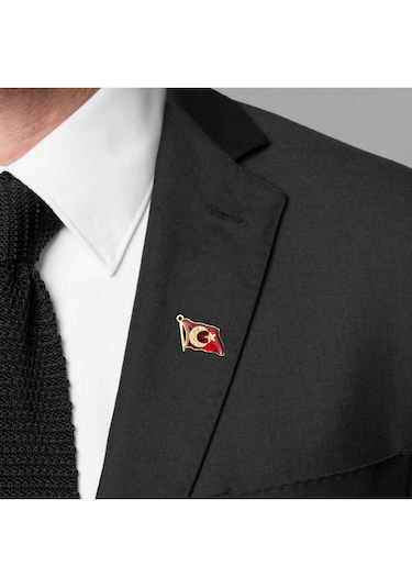 Türk Bayraklı Yaka Rozeti 5' Li