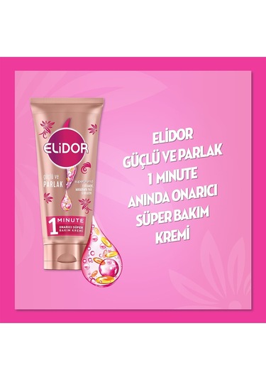 Elidor Superblend 1 Minute Onarıcı Süper Saç Bakım Kremi Güçlü ve Parlak
170 ml x 2 Adet