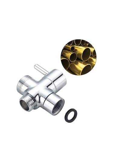 HMS Pirinç Robotik Duş Seti Yönlendirici 1/2-1/2-1/2 REKORLU Krom