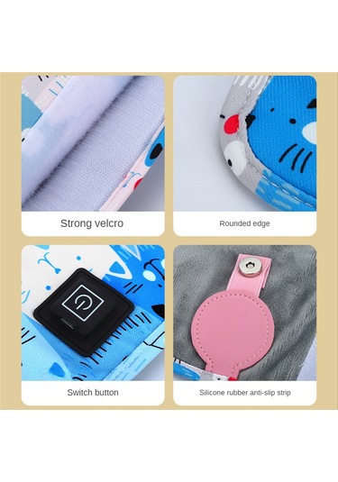 Seyahat Arabası Yalıtımlı Çanta Taşınabilir Bebek Emzirme Şişesi Isıtıcı Bebek Açık Kış İçin - Mavi