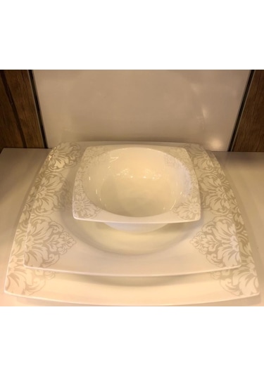 Aryıldız 60 Parça Bone Square 45008 Yemek Takımı