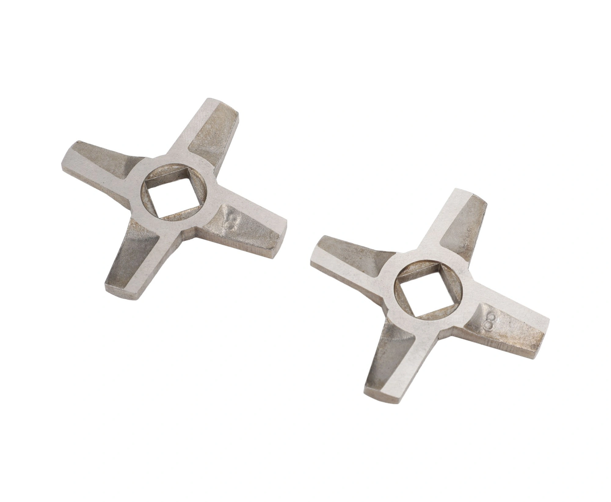 Geeroyoo Stainless Steel Et Mincerı Bıçakları - 2 Adet, 5.5x5.5cm, Çok Marka Uyumlu, Hızlı Kesim, Kolay Temizleme, Dayanıklı Aksesuar Diğer