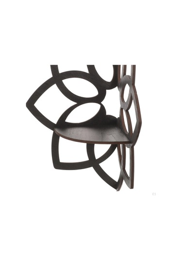 Çiçek Şekli Köşe Rafı, Depolama Rafı, Ev İçin Duvara Monte Ahşap Yüzer Raflar