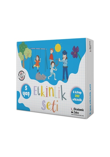 Akademik Zeka 5 Yaş Etkinlik Seti ( 6 Kitap 202 Etkinlik)