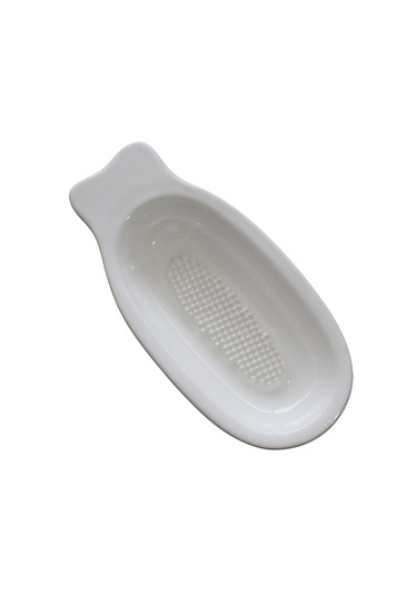 Porselen Kayık Figürlü Bebek Mama Püre Yapıcı Elma Rendesi Sebze Meyve Püre Yapıcı Beyaz