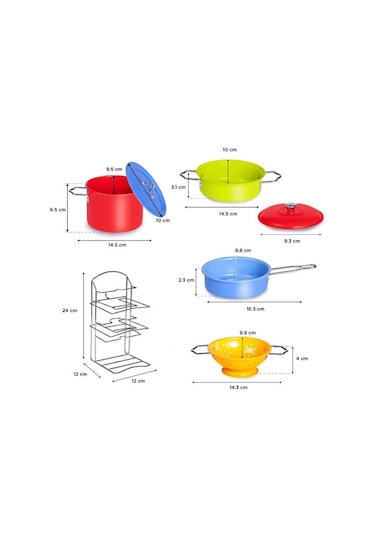 Mini Eğitici Evcilik Mutfak Kız Çocuk Oyuncak Seti Sofra Takımı
