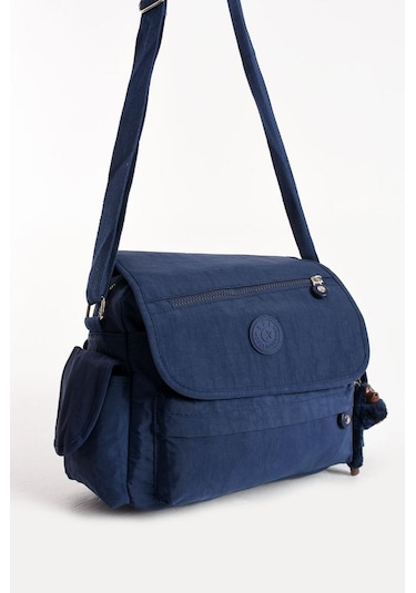 Postacı Okul Çantası Çapraz Askılı Büyük Boy 33 27 Cm Askı Uzunluğu 130 Cm Çok Cepli Kapaklı Omuz Lacivert