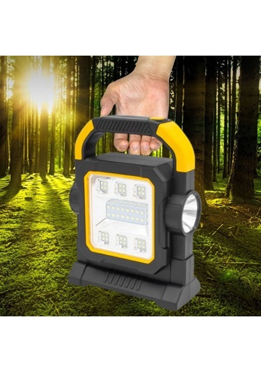 Buffer Hellocloud Şarjlı Solar Led Çalışma Işığı Usb Çıkışlı Taşınabilir Projektör Lamba Çok Renkli