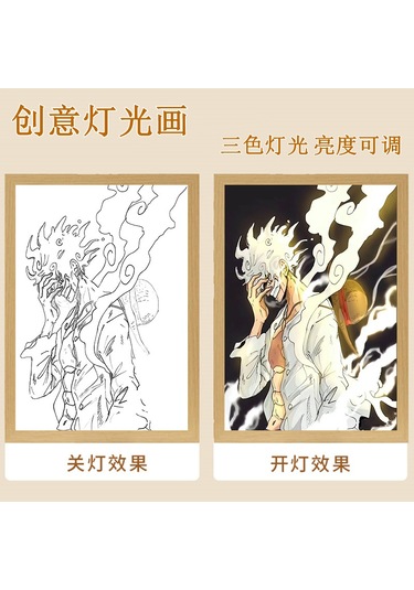 Karikatür One Piece Nika Luffy Gear 5 Işık Lambası Zoro Ace Hediye 7 Çok Renkli