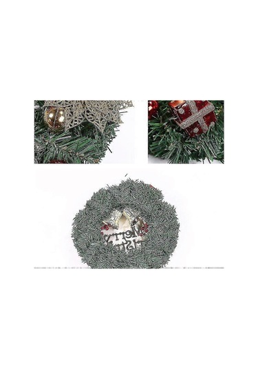 Wjtg Noel Çelengi Yuvarlak Çelenk Noel Çelengi Noel Ağacı Çelengi Noel Dekorasyonu Noel Ağacı Dekorasyonu J