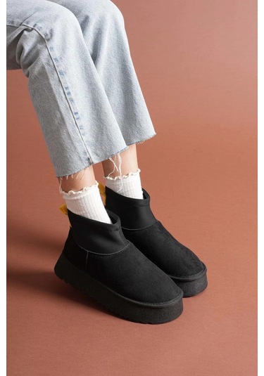 Cuen Siyah Süet Bot Siyah