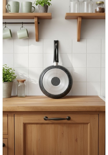 Bernardo Athelas 3 Parça Tava Ve Sahan Seti Siyah 16-18-24 Cm Siyah