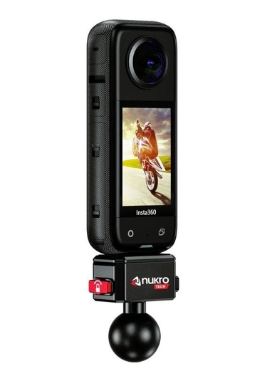 Kelepçe Bağlantılı 360 Aksiyon Kamera Tutucu Tak Çıkar Başlıklı Siyah