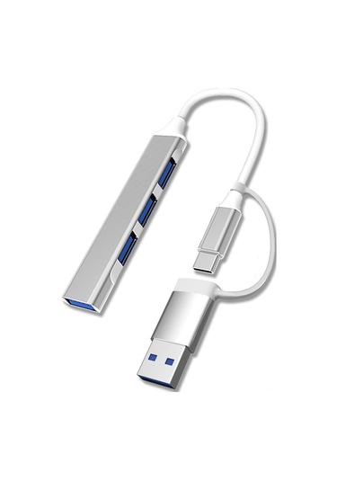 4 Portlu Usb 3.0 Type-c Hub - Macbook, Pc Ve Ps4 Uyumlu İnce Tasarım