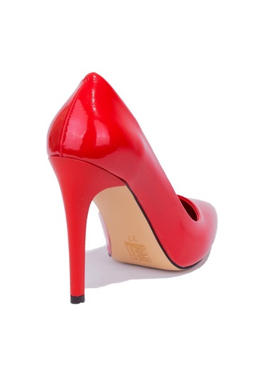Dagoster Dza07-388460 Kırmızı Rugan Stiletto Topuklu Kadın Ayakkabı 001