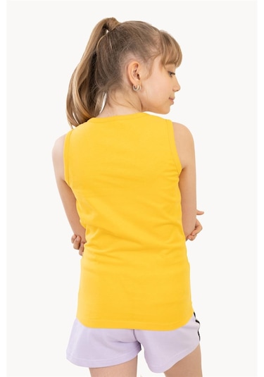 Brz Kids Baskılı Kız Çocuk Sıfır Kol T-shirt-sarı Sarı