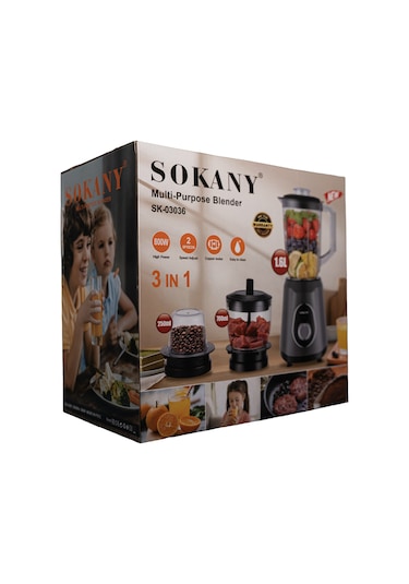 Sokany SK-03036 1.6 LT 3'Lü Blender Seti