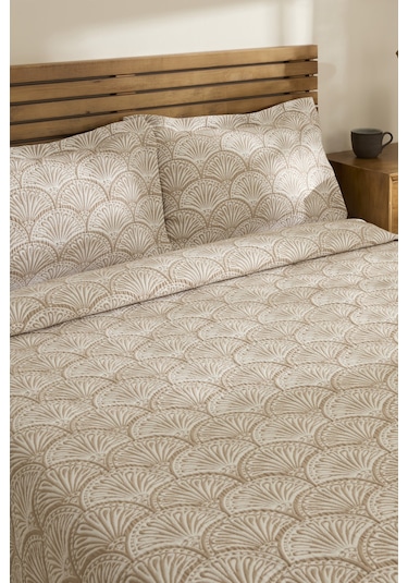 Kaşmir Home Aurora Çift Kişilik Yatak Örtüsü Takımı Bej Bej