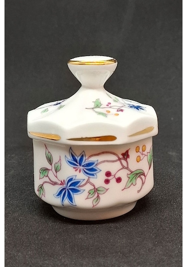 Fine Bone China İngiliz Mini Bonboniyer Şekerlik 5 Gr Kapasiteli Çok Renkli