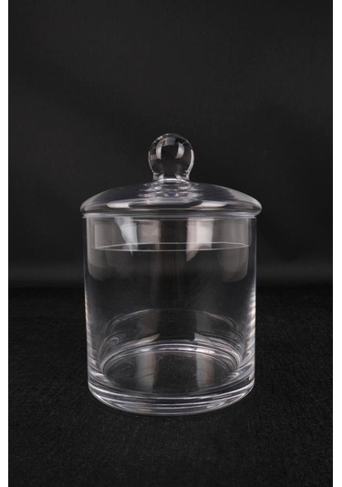 Digithome Tekli Cam Kapaklı Erzak Saklama Kabı Kavanoz Şeffaf 12 Cm Kv.sln.001 C1-1-288