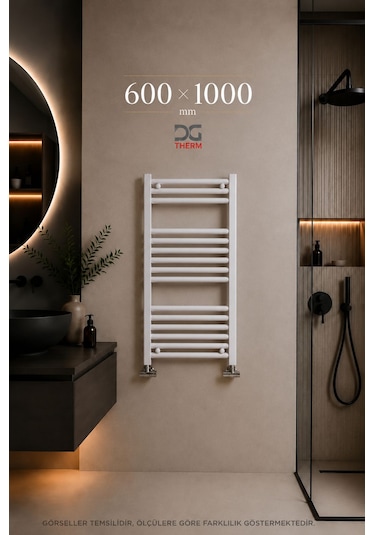 600X1000 Beyaz Havlupan 14 Borulu Banyo Havlupanı