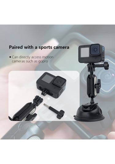 Konesam Abs Plastik Araç Süngeri Tutucu, 360 Dönebilen İki Toplu Tasarım, Spor Kamera Adaptörü Ve Sabit Somun İle Gopro 12/11/10/9/8/7, Insta 360 Ve Mirrorless Kameralar İçin