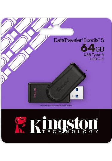 Datatraveler Exodia S 64gb Dtxs Usb3.2 Gen.1 Usb Flash Bellek