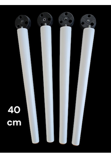 4 Adet Beyaz Boyalı Ahşap Konik 40 Cm Zigon,orta Sehpa,puf,komidi