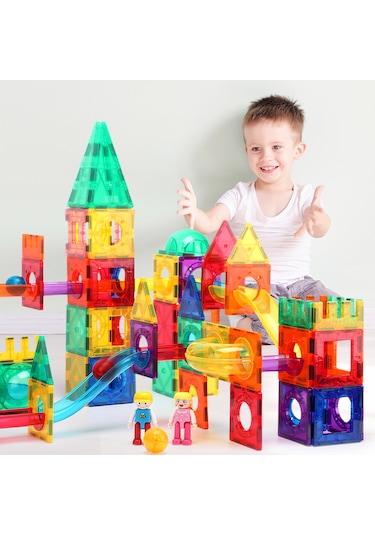 Marble Run 200 Parçalı Premium Manyetik Oyuncak/bloklar Seti 7 A
