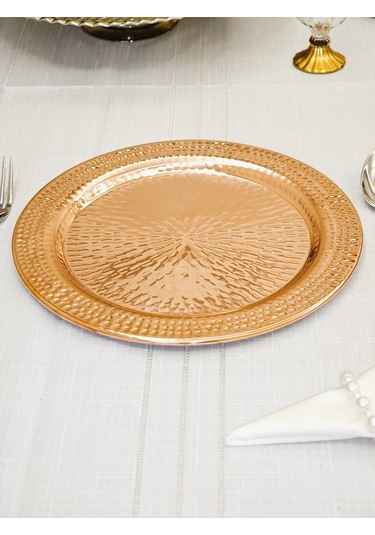 Modabakır Bakır Supla Tabak, American Runner 30 Cm Model:sssd33 Bakır