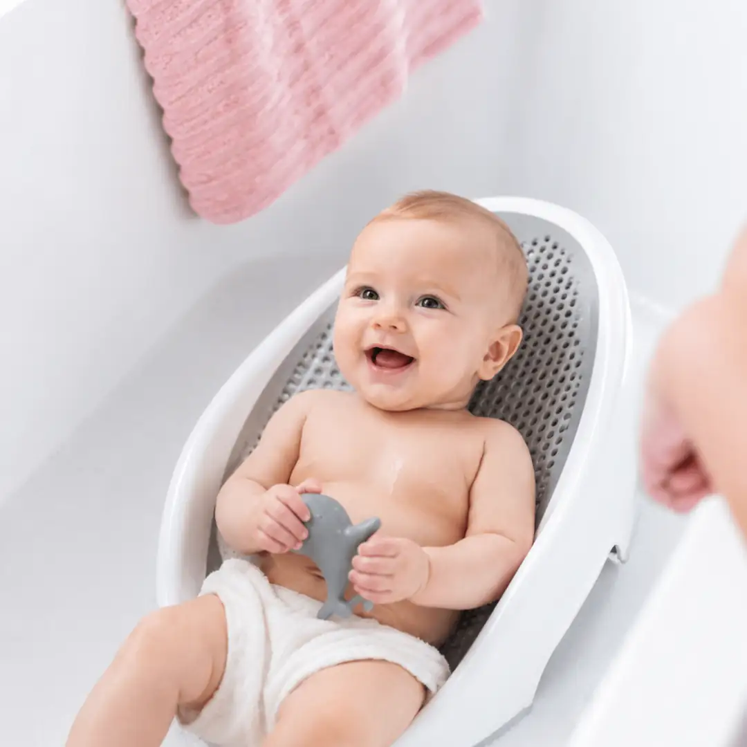 Silikon Fileli Bebek Banyo Küveti Kaymaz Bebek Banyo Oturağı 0-24 Ay