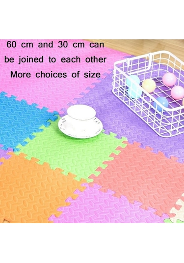 Sones Ev Yapımı Dikiş Yaprak Desenli Kalın Köpük Emekleme Matı, Boyut: 60x1,2 Cm Pembe Pembe