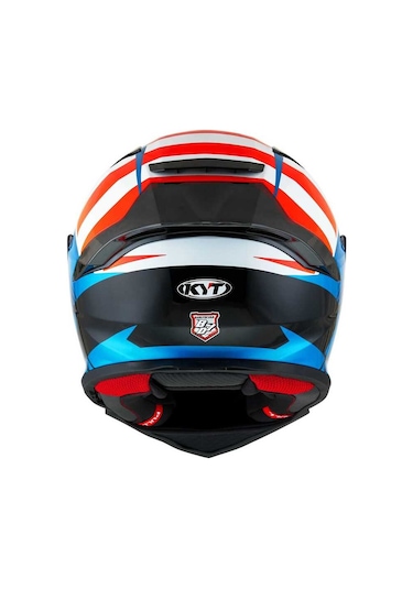 Kyt R2r Straıght Kapalı Kask Beyaz - Mavi - Kırmızı
