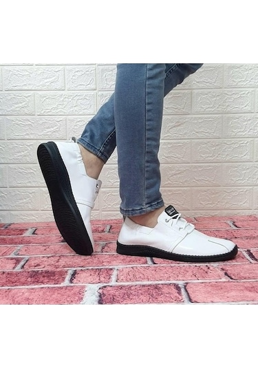 Voyager 5146 Beyaz Içi Dışı Hakiki Deri Ortapedik Erkek Günlük A