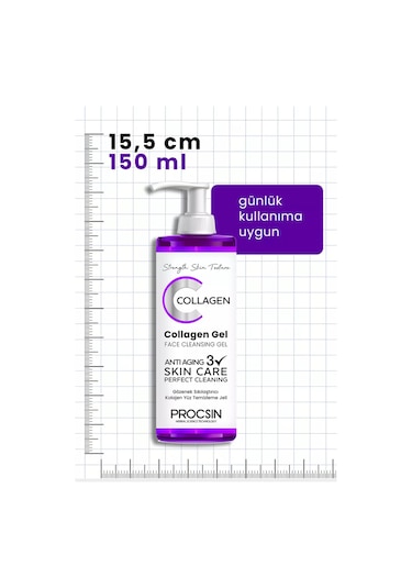 Procsin Kolajen İçerikli Gözenek Sıkılaştırıcı Yüz Temizleme Jeli 150 ML