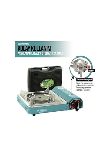 Orcamp Seramik Pro Portatif Ocak - Mavi