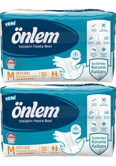Hasta Bezi Bel Bantlı Tekstil Yüzey Medium Orta 60 Adet