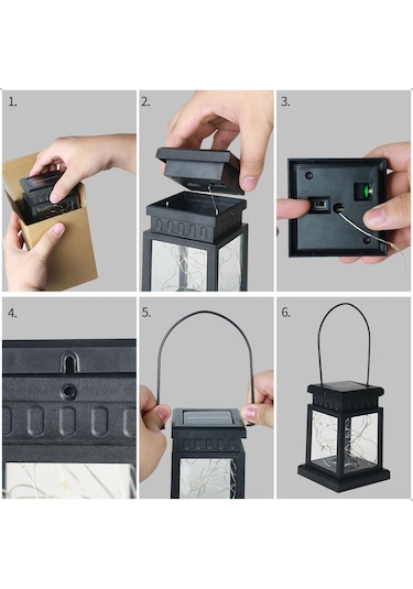 Cbtx Dış Mekan Led Peyzaj Bahçe Işık Dekorasyonu Asılı Yağmur Geçirmez Güneş Işığı Dize Işık - Kanca Versiyonu - Sıcak Beyaz Diğer