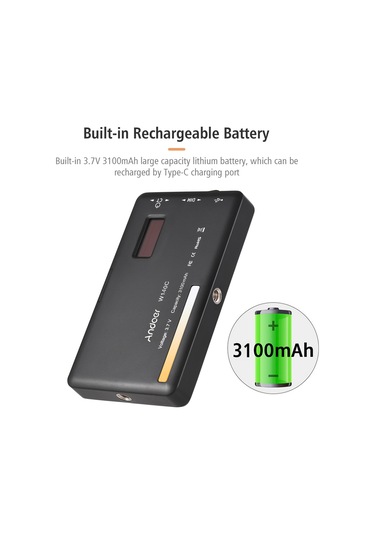 Andoer W140 Cep Led Video Işığı Kamera Dolgu Işığı Siyah Diğer