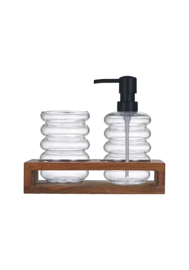 Mien Men1327 Cam Sıvı Sabunluk Seti Çok Renkli