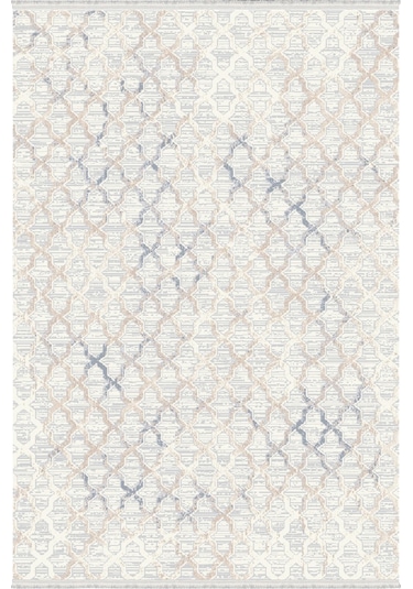 Woolen Halı Rustik Akrilik Halı 3215 Bej Renkli