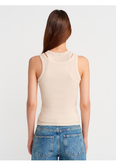 Dilvin 31853 Çift Görünümlü Top-bej Bej