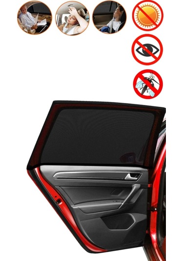 Oto Yan Cam Perdesi Arka Güneşlik Araç Anne Bebek Çocuk Perde Arka Koltuk Emzirme Örtüsü 1 Adet